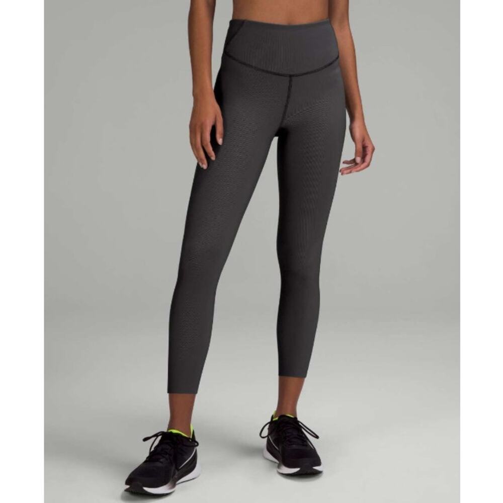 Lululemon‎ Base Pace High-Rise Tight 25” Two-Tone Ribbed Leggings Size 2